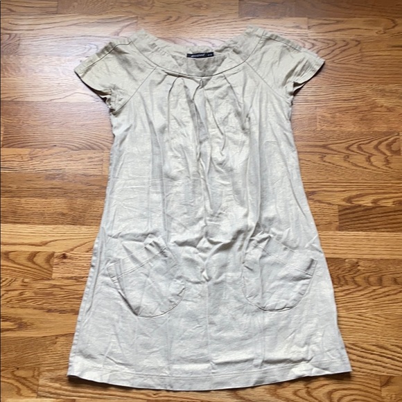 Atmosphere gold linen dress